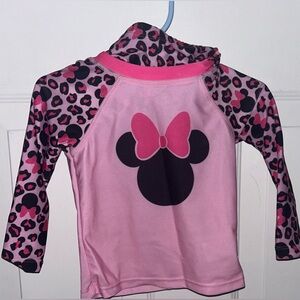 Girls size 12Month Disney Junior Minnie Mouse Rash Guard Swimsuit